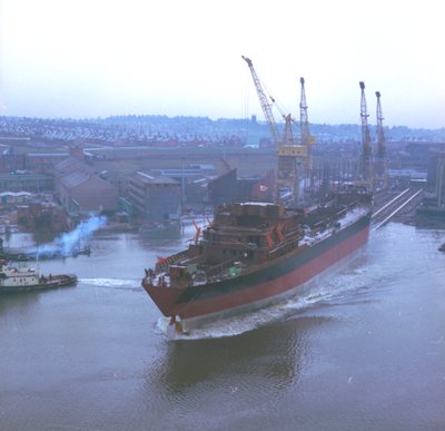 View of Nicola, the First SD14, as She is Launched at the Southwick Shipyard, Sunderland, 29 December 1967 by Unbekannt Unbekannt